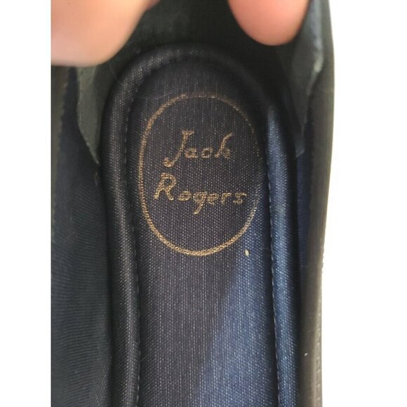 Jack Rogers Womens Ballet Flats Size 7.5M Black Leopard Print Slip On Shoes - Picture 6 of 8